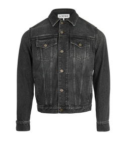 Loewe Denim Jacket, Mens, Cotton, Black, Sz XS, 2*