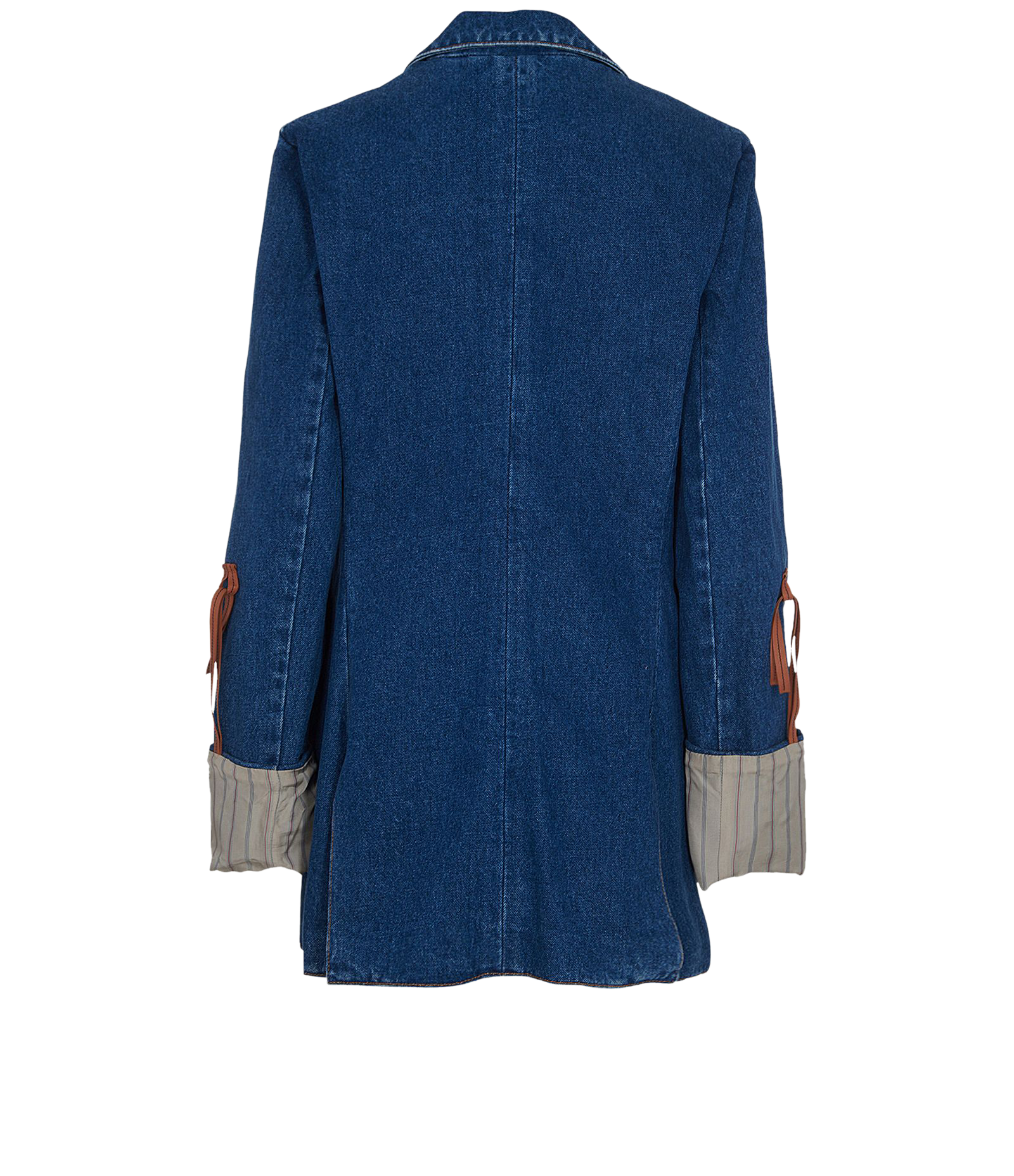 Loewe Cuff Denim Jacket, &pound;550, Clothing, Blue, Cotton, Back view