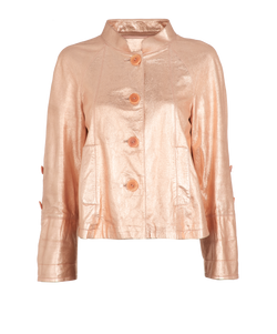 Loewe Metallic Effect Jacket, Calfskin, Champagne, UK 10, 2*