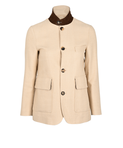 Loro Piana Roadster Jacket, &pound;1,600, Clothing, Beige, Silk, Front view
