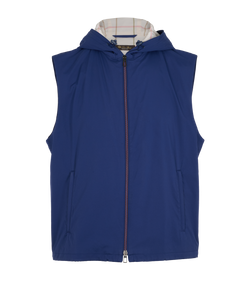 Loro Piana Rain System Vest, Mens, Nylon, Blue, Sz XL, 2*