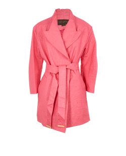 Louis Vuitton Monogram Embroidered Wrap Jacket,Cotton/Viscose,Pink,UK16,3*