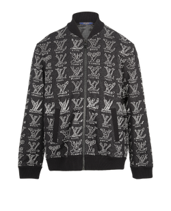 Louis Vuitton Cartoons Jacket, Mens, Cotton, Black/White, Sz XL, 3*