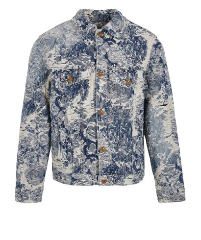 Louis Vuitton Distressed Floral Denim Jacket, front view