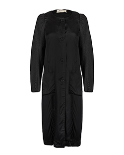Marni Wool Sleeve Button Jacket, Viscose/Wool, Black/Grey, UK 12
