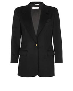 Max Mara Cashmere Gold Button Blazer, cashmere, black, 14, 3*