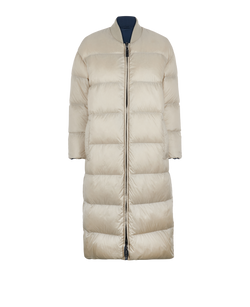 Max Mara Seibi Reversible Quilted Jacket, Down, Beige/Navy, UK 6, 2*