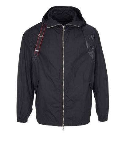 Alexander McQueen Hooded Windbreaker, &pound;250, Clothing, Black, Polyester (Polymer), Front view