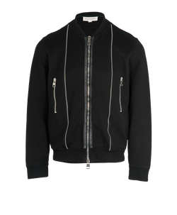 Alexander McQueen Multi Zip Bomber Jacket, Mens, Cotton, Black, Sz L, 2*