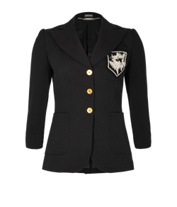 Alexander McQueen Blazer, Cotton, Black, UK12, 3*