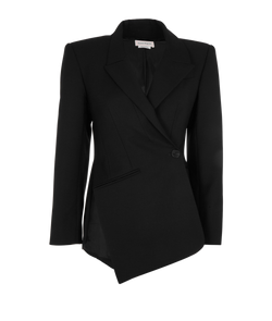 Alexander McQueen Single Breasted Blazer, Wool, Black, UK10, 3*