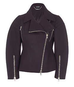 Alexander McQueen Biker Jacket, Wool, Purple, 8, 3*