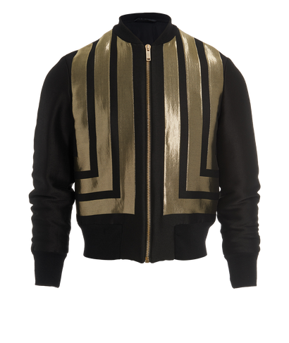Alexander McQueen Stripe Bomber Jacket, front view