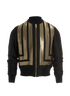 Alexander McQueen Stripe Bomber Jacket, front view