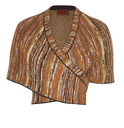 Missoni Knitted Poncho, Wool/Polyester/Rayon, Gold/Brown, 8, 2*