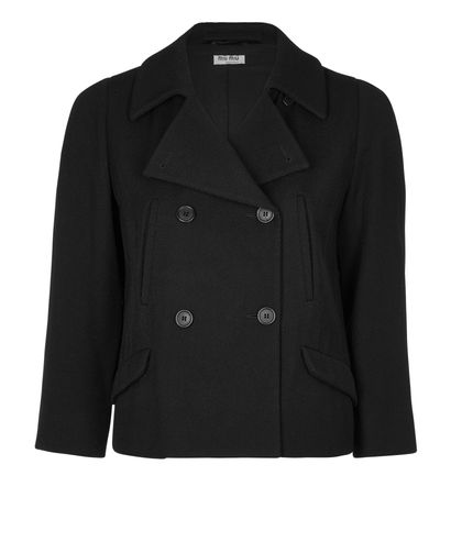 Miu Miu Cropped Double Breasted Jacket, front view