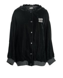 Miu Miu Hooded Velvet Jacket - Size Womens 10