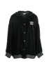 Miu Miu Hooded Velvet Jacket, front view
