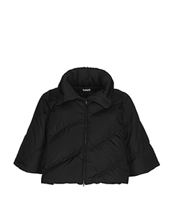 Miu Miu 3/4 Sleeve Crop Jacket, Nylon, Black, UK 14