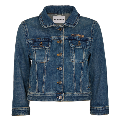 Miu Miu Cropped Denim Jacket, front view