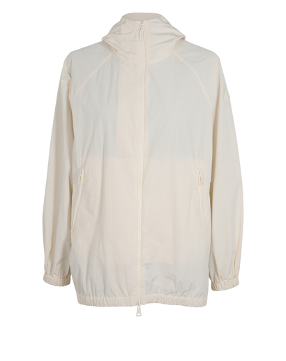 Moncler Euridice Windbreaker Jacket, &pound;250, Clothing, Cream, Polyester (Polymer), Front view