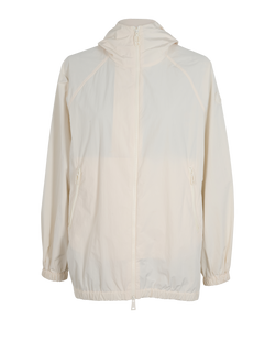 Moncler Euridice Windbreaker Jacket, Polyester, Cream, Sz S, 3*