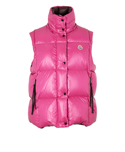 Moncler Luzule Puffer Gilet, £450, Clothing, Pink, Down Feathers, Front view
