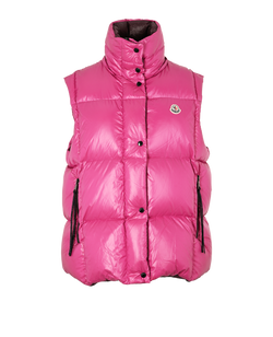 Moncler Luzule Puffer Gilet, Down, Pink, UK14, 3*