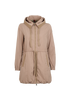 Moncler Topaze Hooded Parka, &pound;310, Clothing, Beige, Polyester, Front view