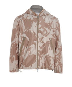 Moncler Camo Chardon Jacket, Mens, Poly, Beige, Sz L, 3*