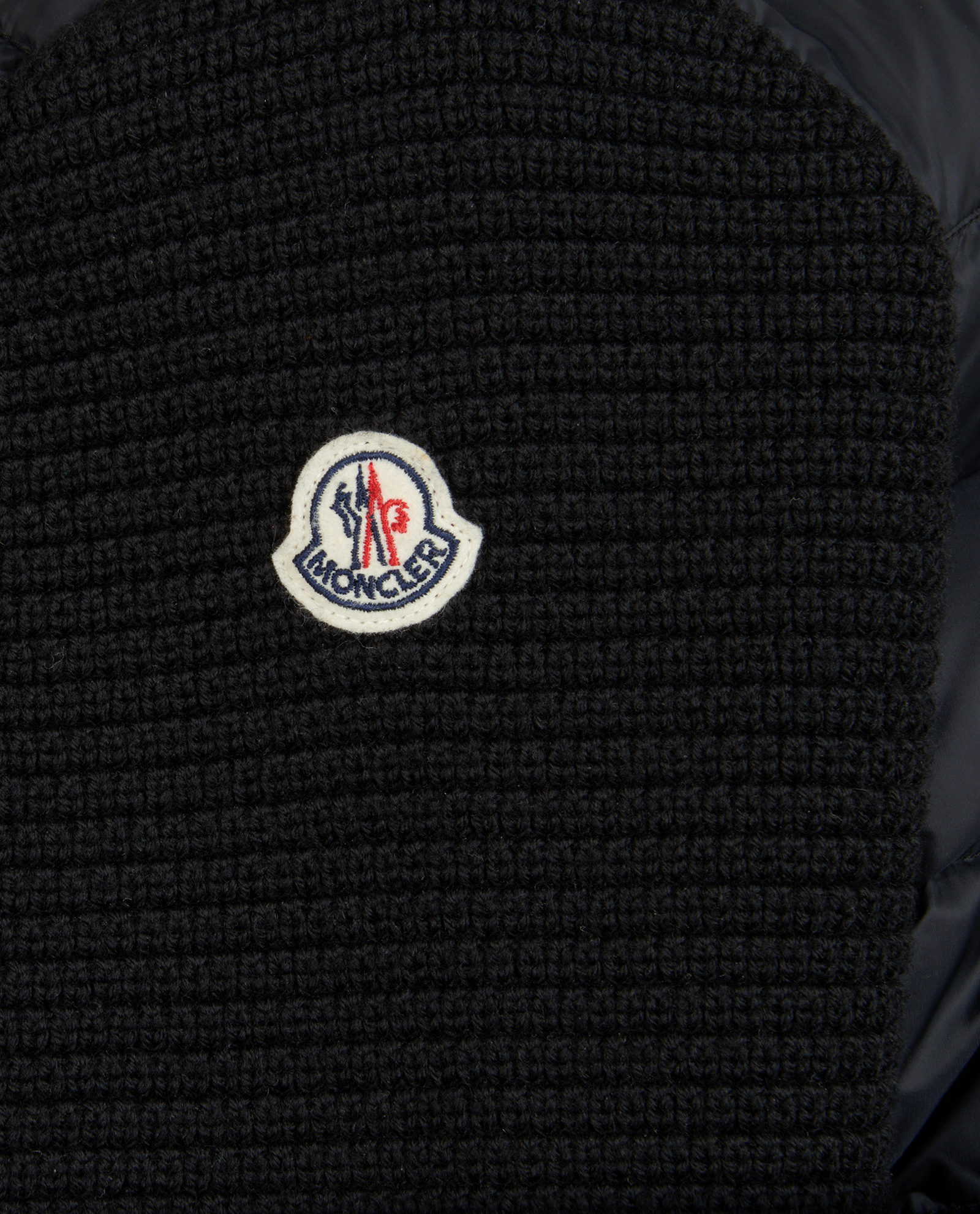 Moncler Tricot Knit Cardi, &pound;275, Clothing, Black, Polyester (Polymer), Other view