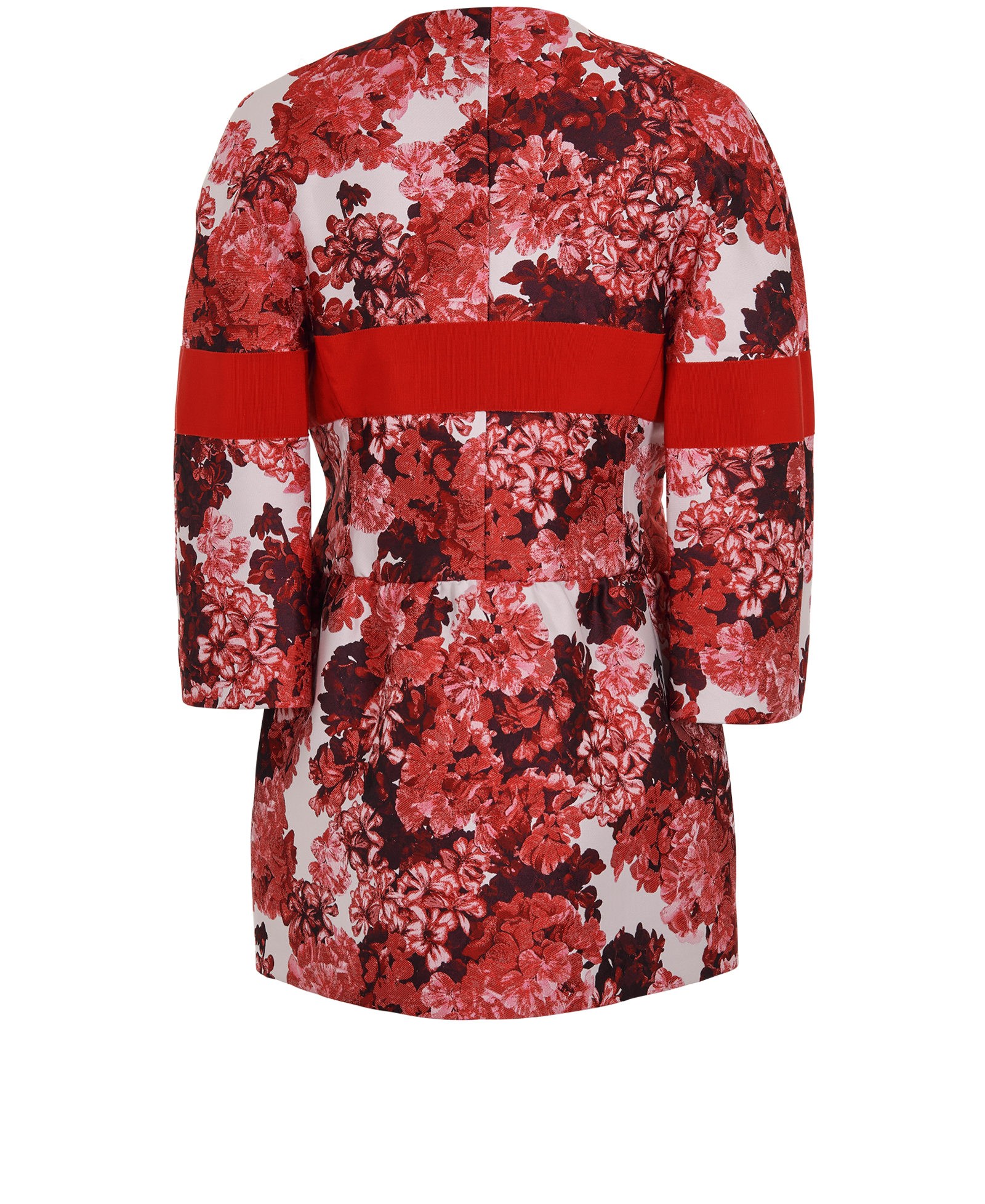 Moncler Sophie Floral Jacket, &pound;495, Clothing, Red, Polyester (Polymer), Back view