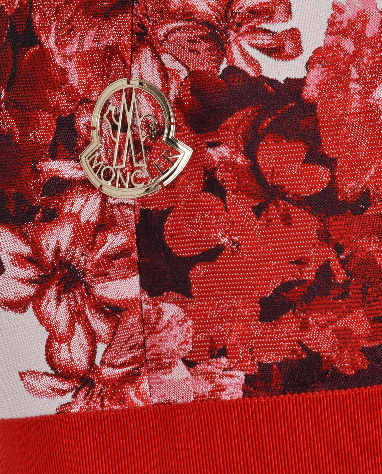Moncler Sophie Floral Jacket, &pound;495, Clothing, Red, Polyester (Polymer), Other view
