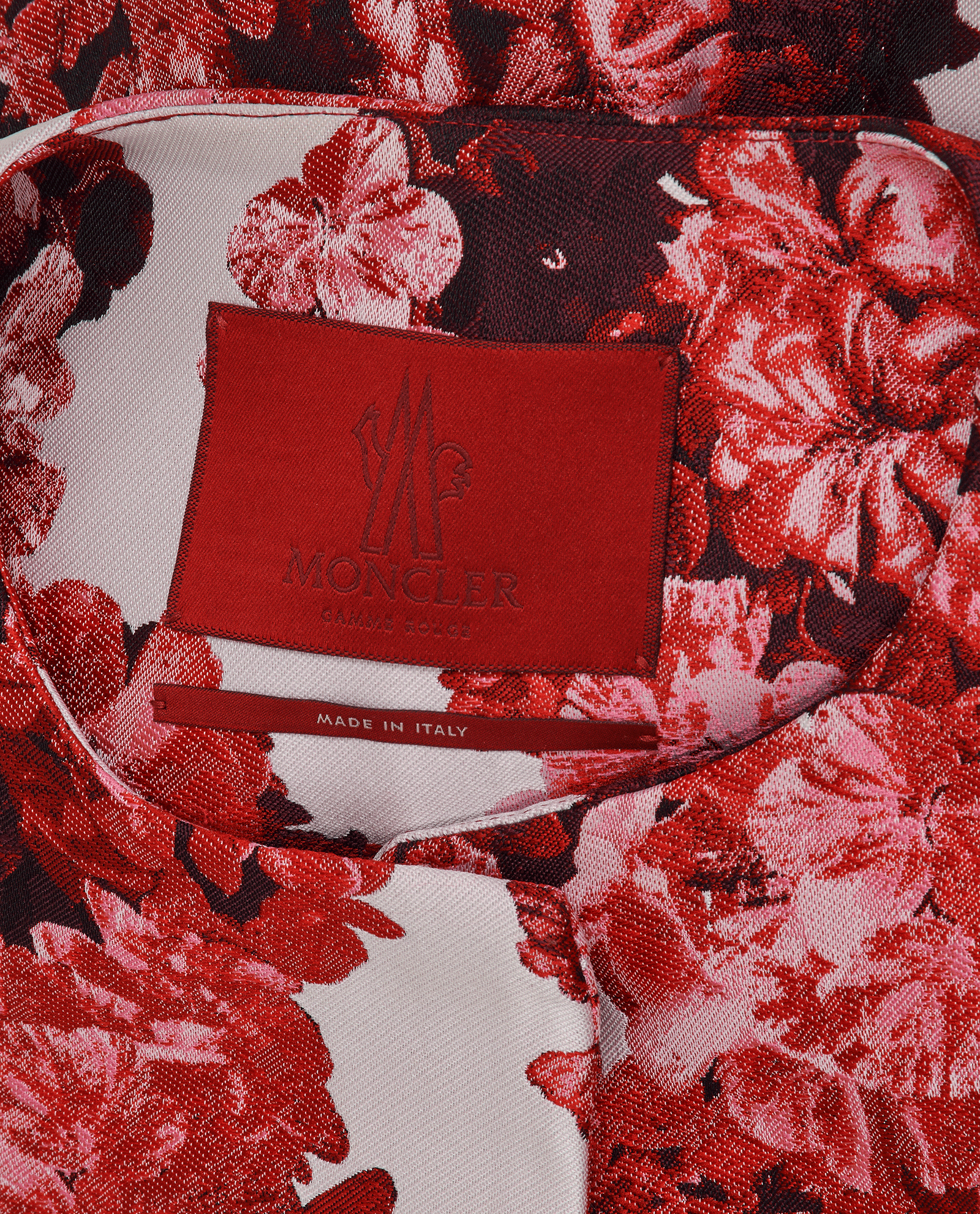 Moncler Sophie Floral Jacket, &pound;495, Clothing, Red, Polyester (Polymer), Other view