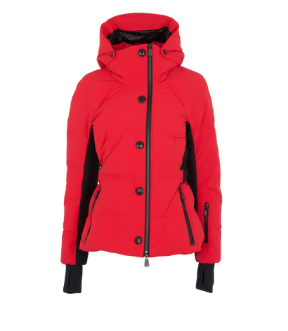 Moncler Guyane Puffer Jacket, &pound;595, Clothing, Red, Down Feathers, Front view