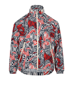 Moncler Ornain Logo-Print Hodded Jacket,Mens,Poly,Red/Navy/White,Sz S, 3*