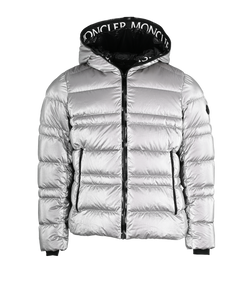 Moncler Tharon Down Jacket, Mens, Polyamide, Metallic, Sz L, 2*