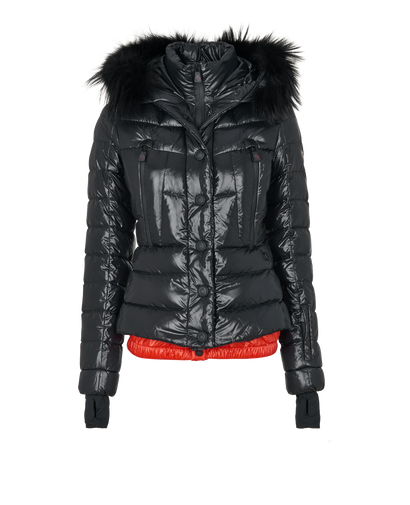 Moncler Hooded Puffer, &pound;650, Clothing, Black, Down Feathers, Front view