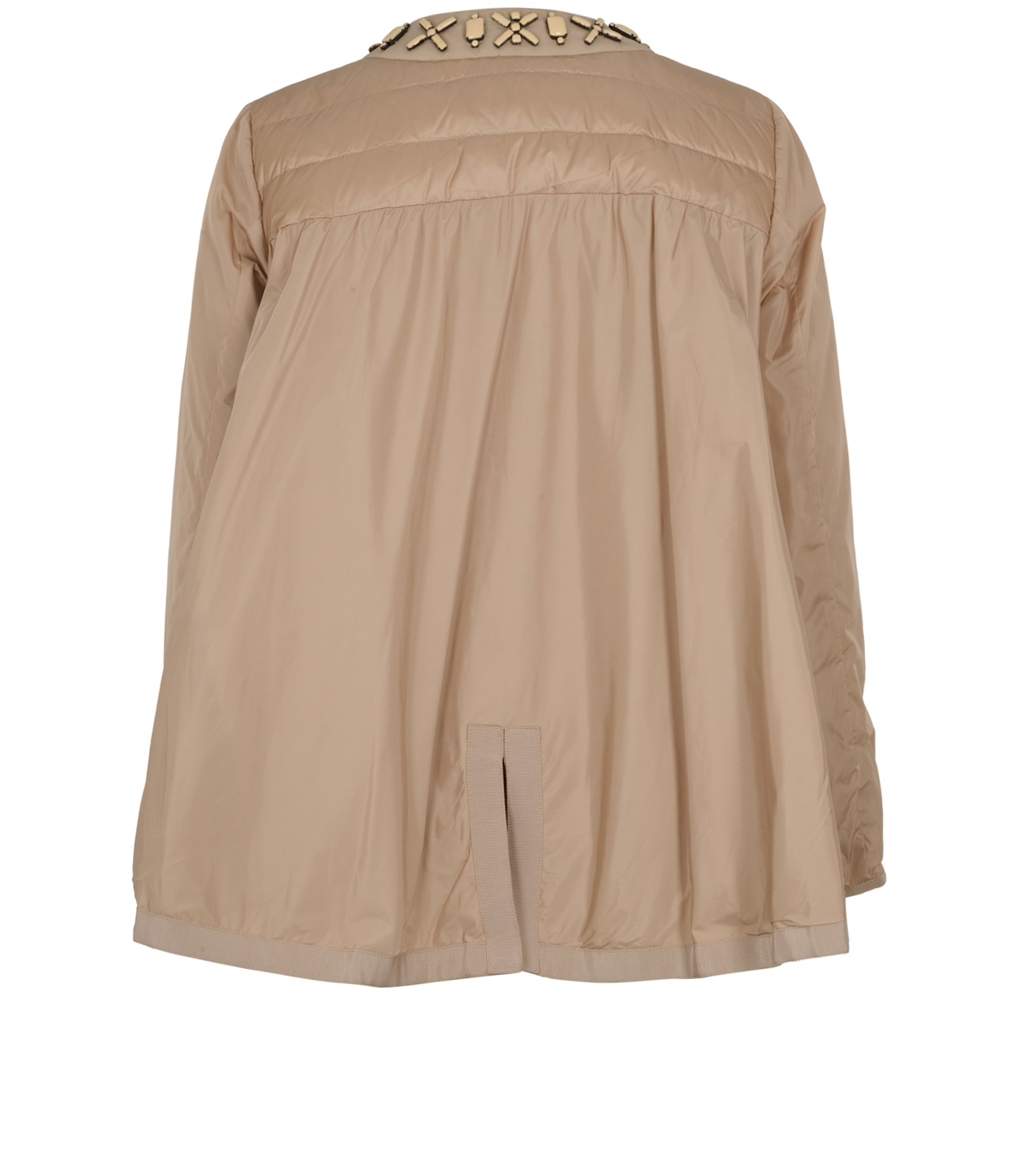 Moncler Alexis Jacket, &pound;350, Clothing, Beige, Down Feathers/Polyester Mix, Back view