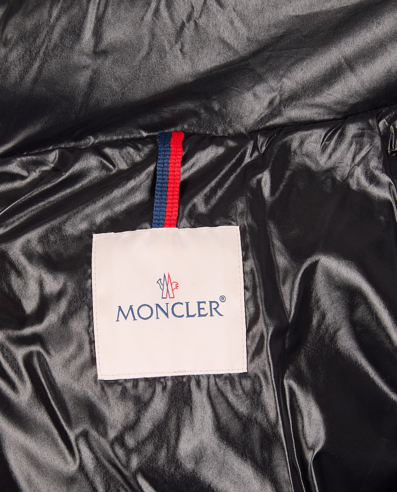 Moncler Anthime Puffer Jacket, &pound;595, Clothing, Black/Red/White, Down Feathers, Other view