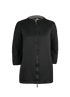 Moncler Collarless Zip-Up Jacket, &pound;320, Clothing, Black, Down Feathers, Front view