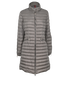 Moncler Long Puffer Jacket, £575, Clothing, Grey, Down Feathers, Front view