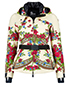 Moncler Floral Printed Ski Jacket, front view