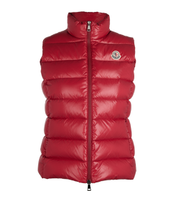 Moncler Ghany Vest, Down/Poly, Red, UK10, 2*