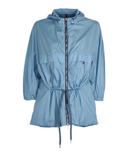 Moncler Suave Rain Jacket, Polyamide, Blue, Sz M, 2*