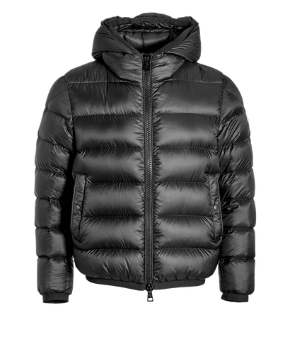 Moncler Myosotis Jacket, &pound;450, Clothing, Black, Down Feathers/Nylon, Front view