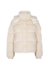 Moncler Daos Velvet Puffer Jacket, front view