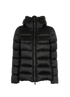Moncler Tatie Puffer Jacket, &pound;420, Clothing, Black, Down Feathers/Polyester (Polymer), Front view