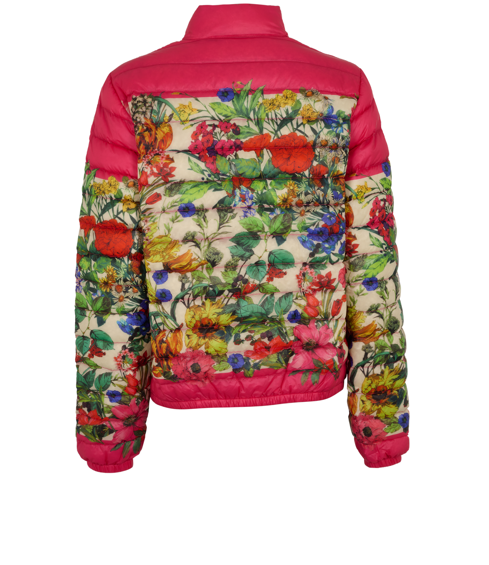 Moncler Alisia Jacket, &pound;295, Clothing, Pink, Down Feathers/Polyester Mix, Back view