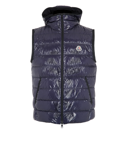 Moncler Hooded Waterproof Gilet, front view